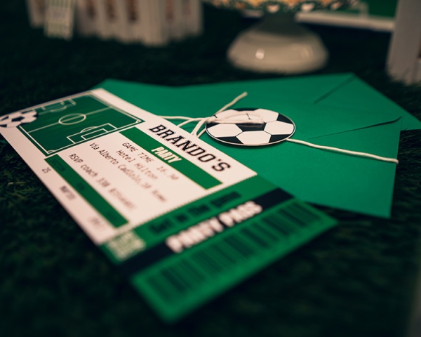 Invito compleanno tema calcio