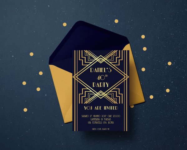 Invito su misura grande gatsby